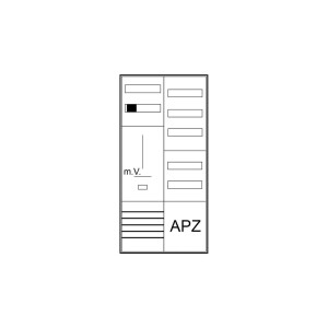 ABN Komplettschrank AP/UP 1Z 1st&ouml; 2Feld IP43 SS_5p mit Sammelschiene 5p S27ZA110