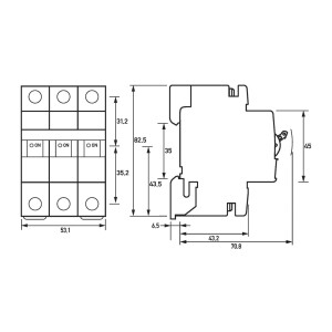 Doepke Leitungsschutzschalter UC B 20A 3p 400V 6kA 3TE...