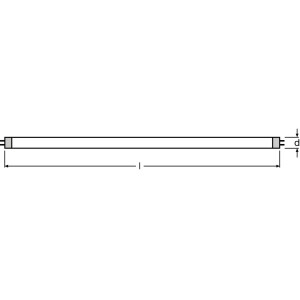 LEDVANCE Leuchtstofflampe 13W nws LUMILUX 4000K A G5 950lm neutralwei&szlig; Farbe &Oslash;16mm 517mm L13W/840