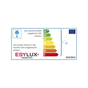 Esylux LED-Sicherheitsleuchte SLA 2W 3h 1LED Wand/Decke 14m eins/zweis IP54 dezentr SLALEDISCWEI&szlig;