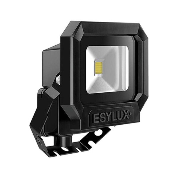 Esylux LED-Strahler 10W OFL/AFL SUN 3000K A+ sw 1LED 800lm IP65 mt Konv breitstrahlend OFLSUNLED10W3KSCHWARZ