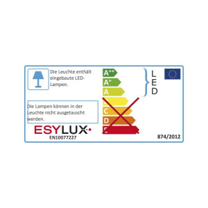Esylux LED-Sicherheitsleuchte ELX 4W A++ 3h Aufb/Einb 1LED IP54 auto.Selbstt dezentr ELX20LEDIFLAT3HWEI&szlig;