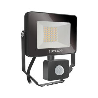 Esylux LED-Strahler 10W OFL/AFL BASIC 3000K sw 1LED 1000lm IP65 mt Konv breitstrahlend AFLBASICLED10W3000KBK