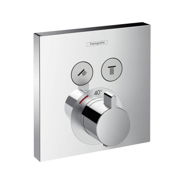hansgrohe Fertigmontageset ShowerSelect UP-Thermostat, für 2 Verbraucher, chrom 15763000