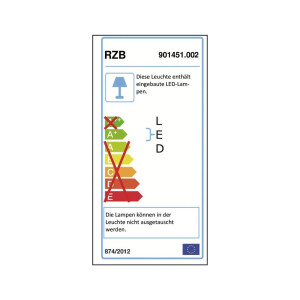 RZB LED-Einbaudownlight 5W ToledoFlat 3000K A+ ws 1LED 470lm Alu mt elektr IP40 901451002