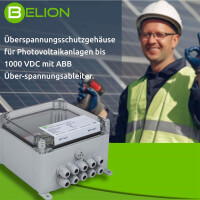 Belion PV Überspannungsschutz im Gehäuse 1000V DC, T2, 2MPP, Klemmmanschluss