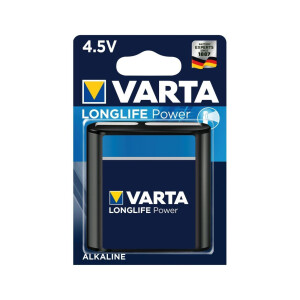 VARTA Batterie Longlife POWER 4,5V AL-MN 6100mAh 4912
