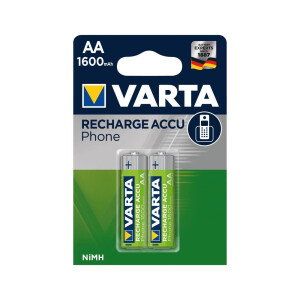 VARTA Akku Mignon 1,2V PhonePower AA NiMH HR6 1600mAh 1zell &Oslash;14mm