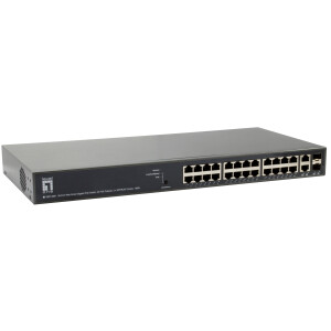 LEVELONE Switch 482,6mm(19) 26x10/100/1000Mbps...