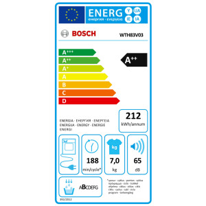 BOSCH Wärmepumpentrockner A++ 7kg ws 65dB re stufenl...