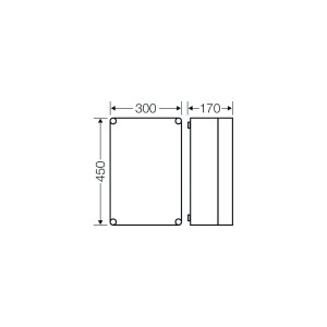 Hensel Wandgehäuse Kst IP65 B300xH450xT170mm ET146mm...