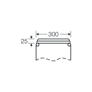 Hensel Einführungsflansch Kst 300x100mm unbeh...