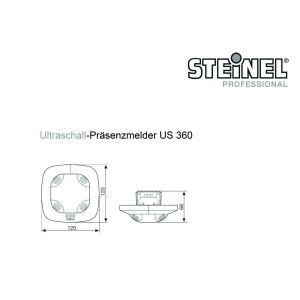 STEINEL Präsenzmelder 360° UP ws mt IP20 2000W...