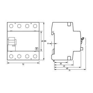 Doepke FI-Schutzschalter B 4p 400V 40A 0,03A 4TE REG...