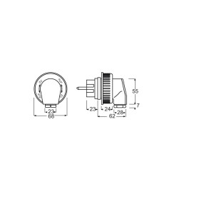 Busch-Jaeger SCHUKO-Winkelstecker Duro 2000 WD (IP bl 66) Kst IP66 abgew Schraubkl 74WD