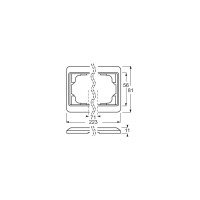 Busch-Jaeger Rahmen 3f std-ws glz hori alpha Kst f.UP-Installation Thermopl 1723-24G